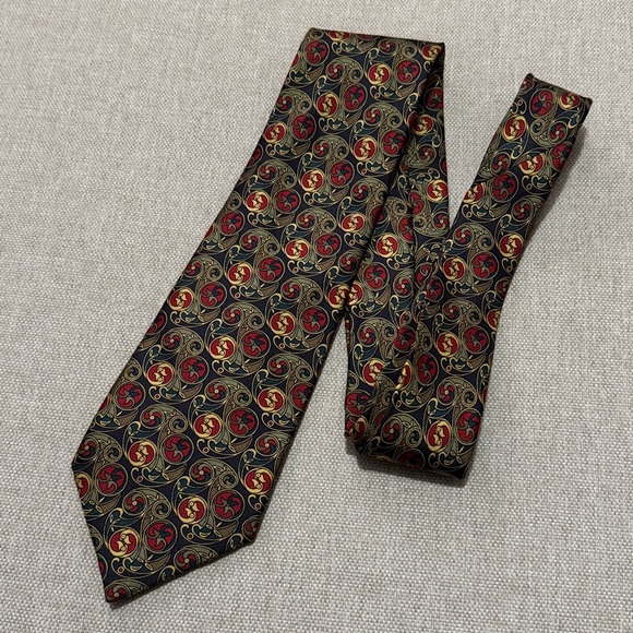 British museum Other - EUC Men’s Silk Tie-British Museum Made in England-Reds/Greens/Golds